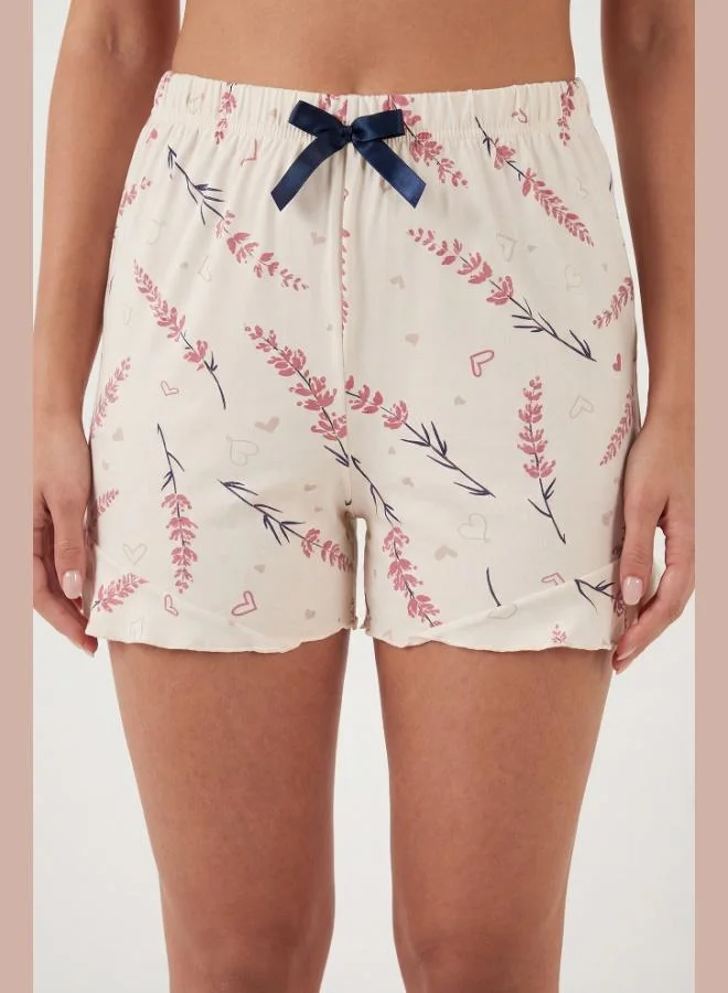 Lela  Lela Patterned Bamboo Blend Regular Fit Shorts Pajama Set Women's PAJAMA SET 6097715 for Women | Best Price UAE