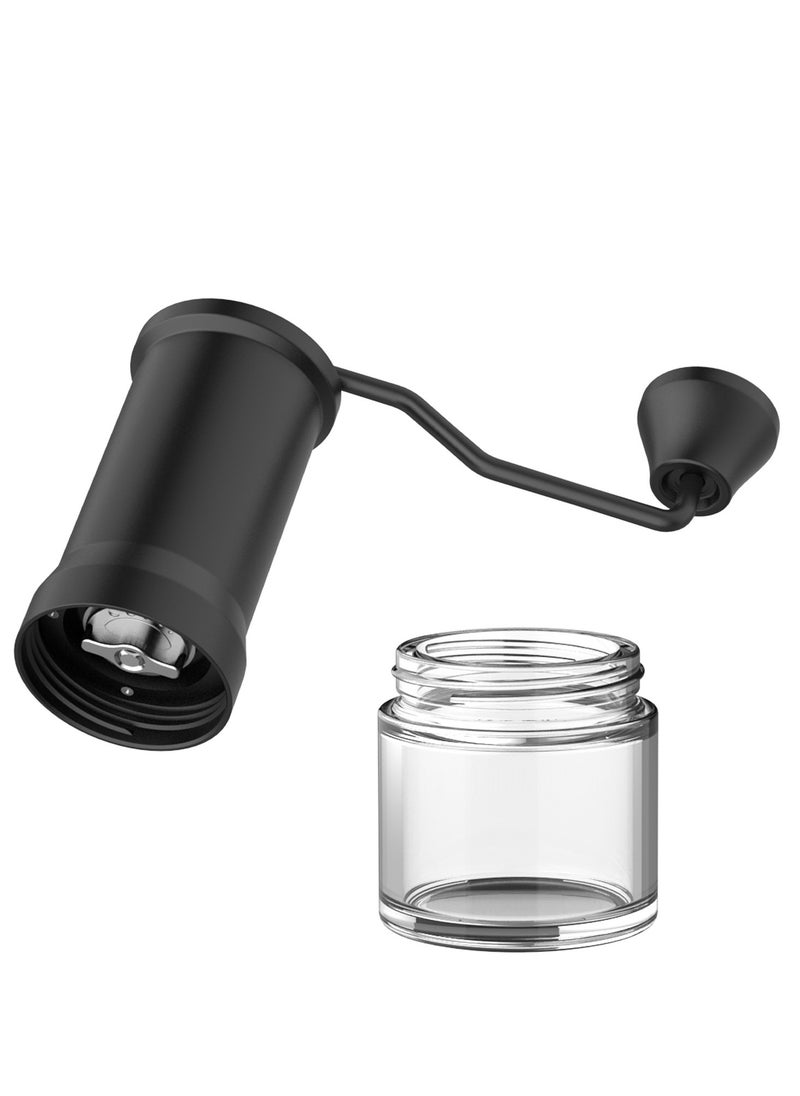 LePRESSO Conical Burr Grinder with Glass Container / High Precision Grinding / 35g / Perfect Grip / Compact and Lightweight / Durable Grinder - Black  - Image 1