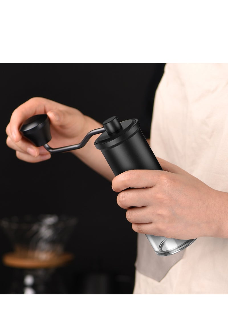 LePRESSO Conical Burr Grinder with Glass Container / High Precision Grinding / 35g / Perfect Grip / Compact and Lightweight / Durable Grinder - Black  - Image 2