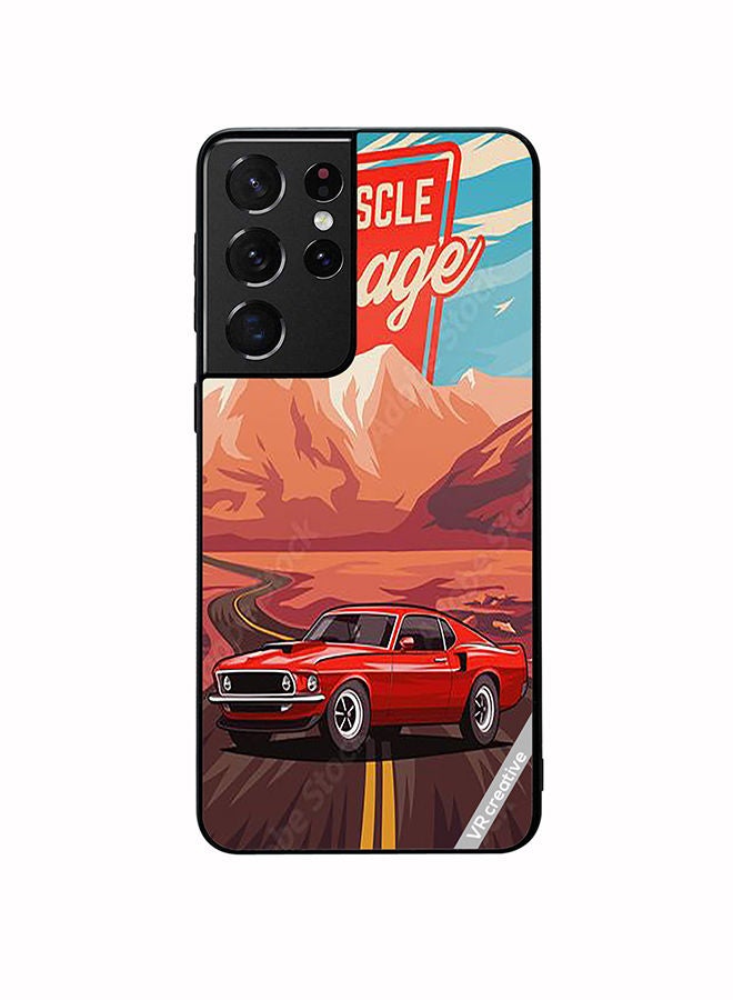 VR CREATIVE Protective Case Cover For Samsung Galaxy S21 Ultra 5G Car Design Multicolour - Image 1