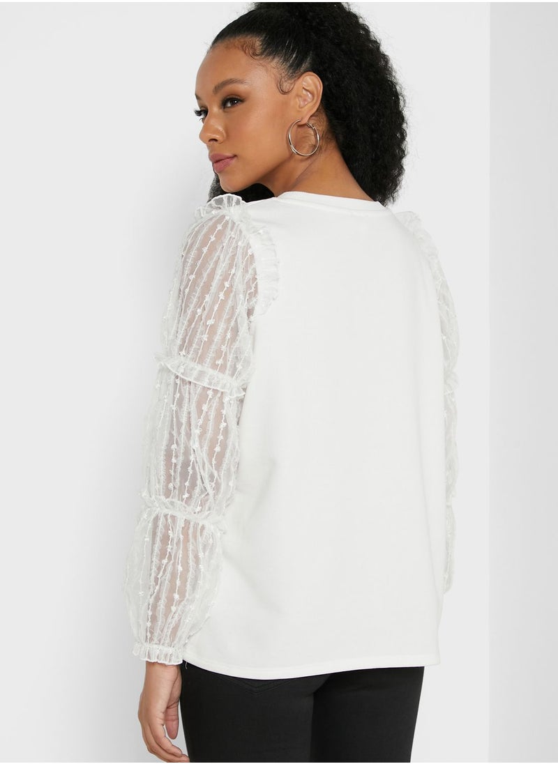 RIVER ISLAND - Puff Sleeve Sweatshirt - Image 1