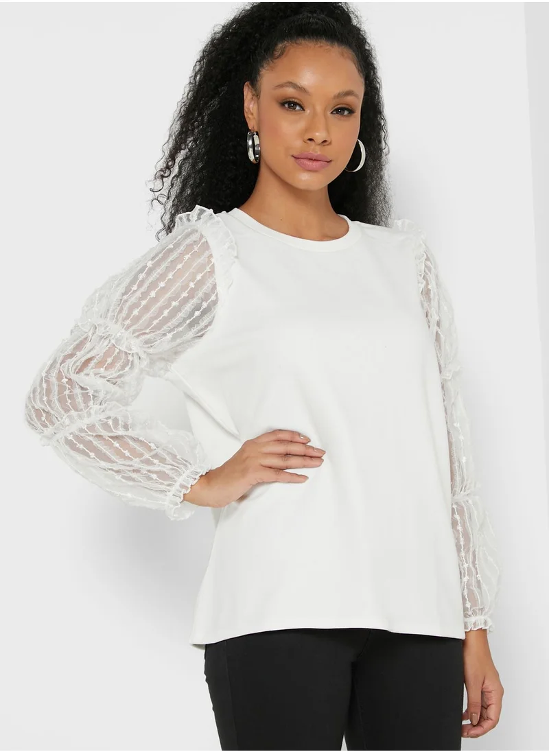 RIVER ISLAND Puff Sleeve Sweatshirt