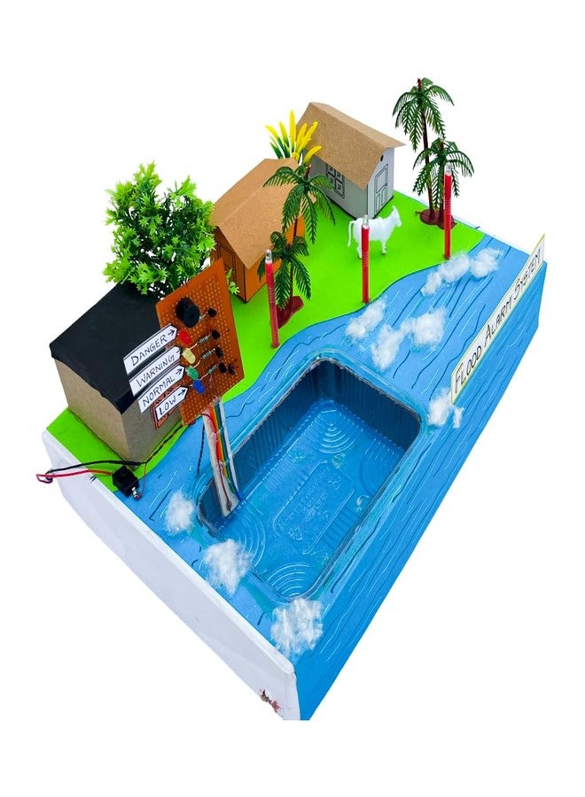 Komodo Craft Flood Alarm Project Kit for School Exhibition | DIY Flood Warning System Model | Flood Water Level Indicator with Buzzer | Science Project Working 3D Model - Image 3