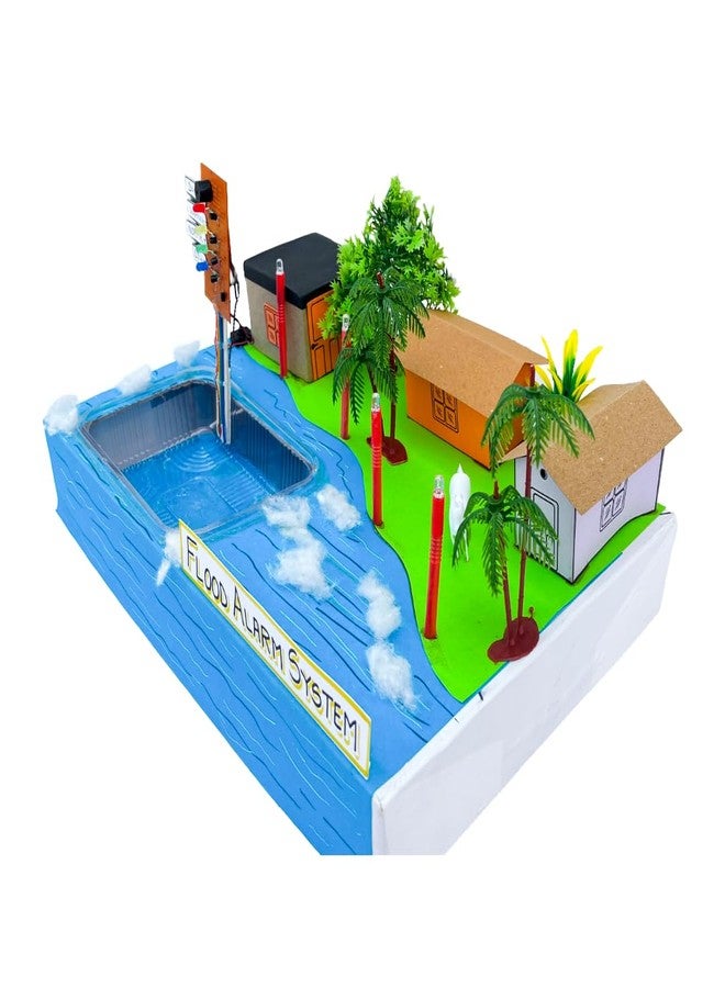 Komodo Craft Flood Alarm Project Kit for School Exhibition | DIY Flood Warning System Model | Flood Water Level Indicator with Buzzer | Science Project Working 3D Model - Image 5
