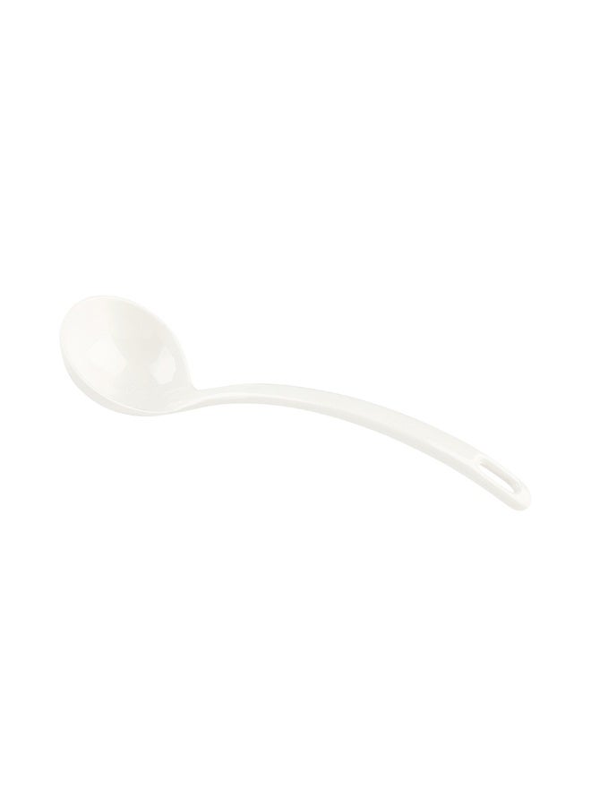 Restaurantware Voga 2.5 Ounce Melamine Ladles, 10 Premium Soup Ladles - Ergonomic Handle, Heavy-Duty, White Melamine Ladle Spoons, Serve Chili, Gravy, Dressing, or Sauce, For Home Or Restaurants - Image 1