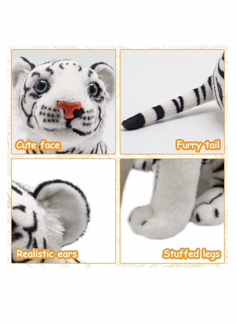 Excefore Tiger Stuffed Animals Tiger Plush Baby Tiger Stuffed Animals Wild Animal Plush Toy Cute Hug Pillow Lifelike Plushie Gift for Kids Boys Girls - Image 2