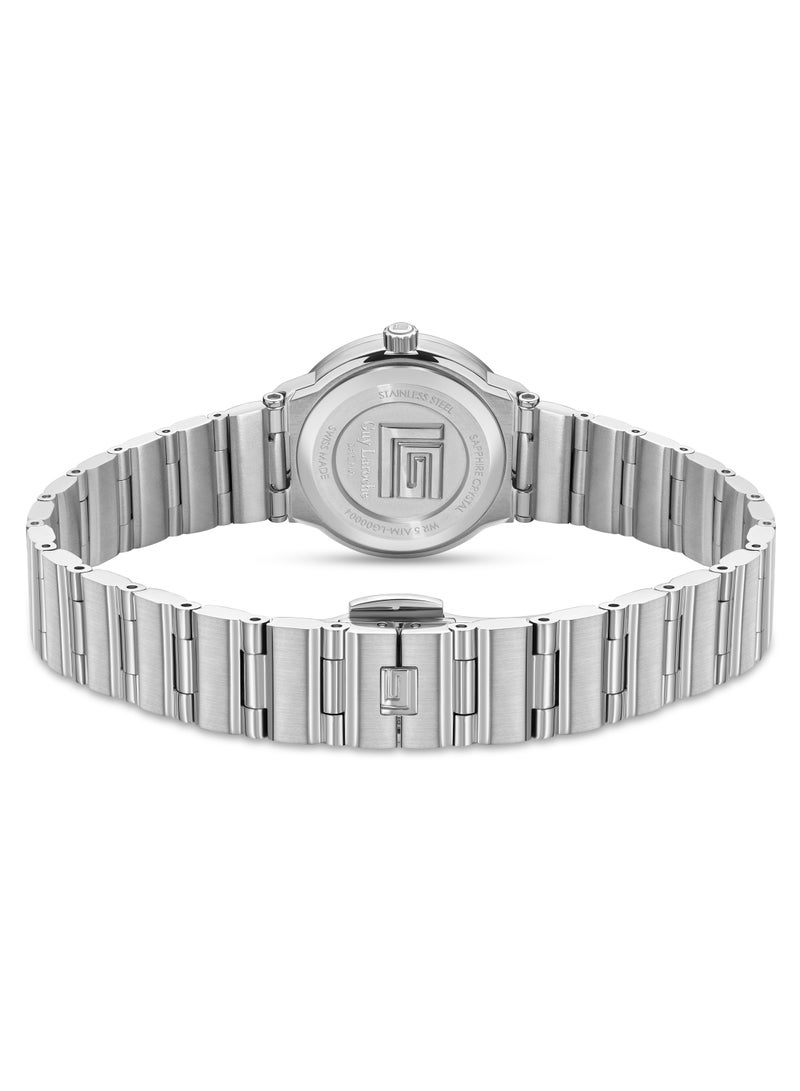 Guy Laroche Sacha Watch for Women with Silver Stainless Steel Bracelet 25 mm 5 Atm  - Image 3