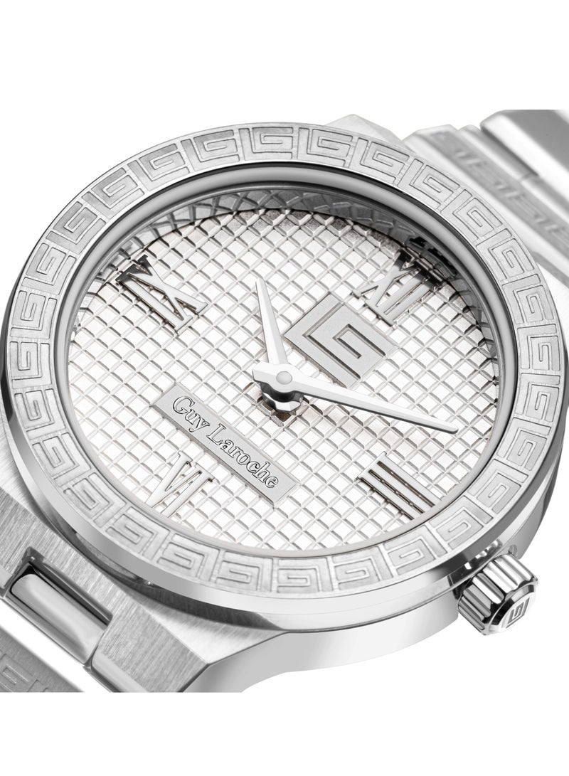 Guy Laroche Sacha Watch for Women with Silver Stainless Steel Bracelet 25 mm 5 Atm  - Image 4