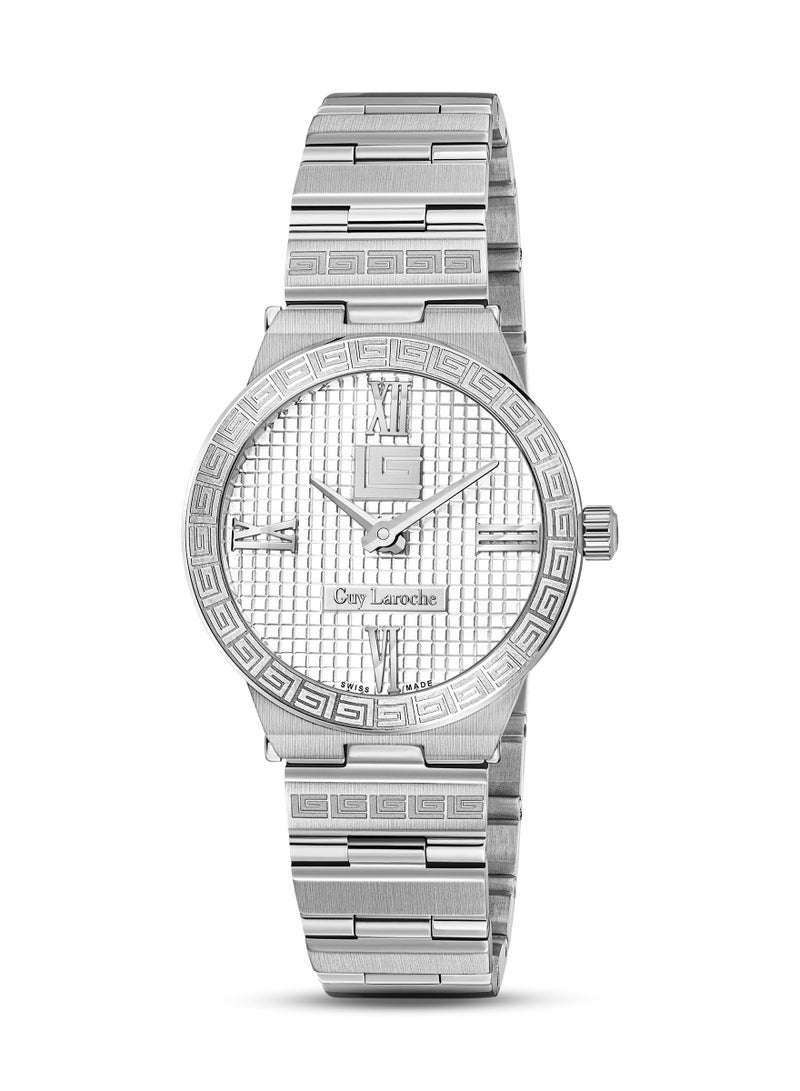 Guy Laroche Sacha Watch for Women with Silver Stainless Steel Bracelet 25 mm 5 Atm  - Image 1