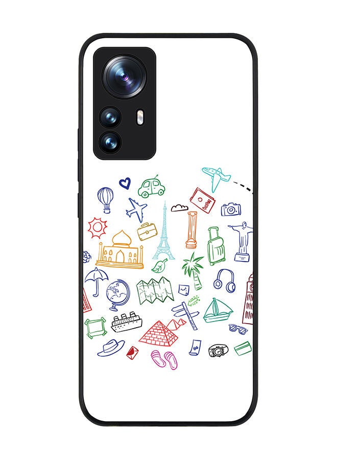 Stylizedd Rugged Black edge case for Xiaomi 12 Pro Slim fit Soft Case Flexible Rubber Edges Anti Drop TPU Gel Thin Cover - Traveler - Image 1