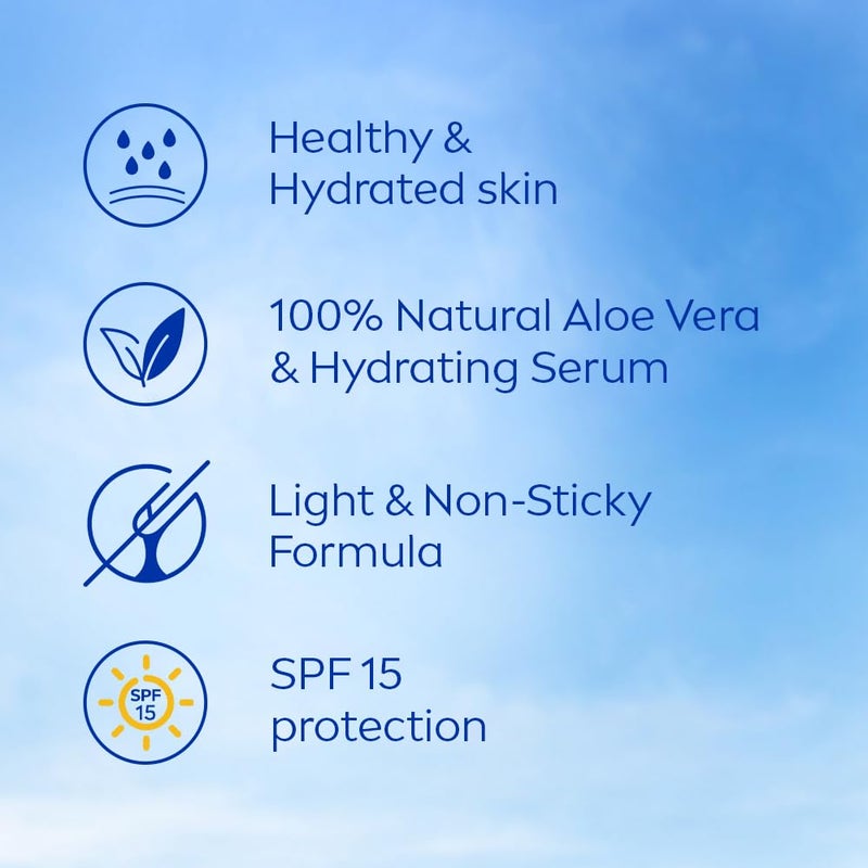 NIVEA Aloe Protection Body Lotion 200 ml  SPF 15  Aloe Vera Extracts  Dep Moisture Serum  Men and Women  All Skin Type - Image 3