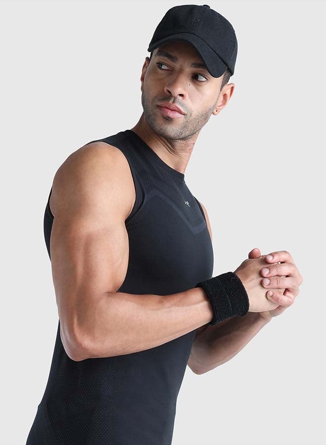 Musclemind Men's Seamless Sleeveless Compression T-shirt - Image 4