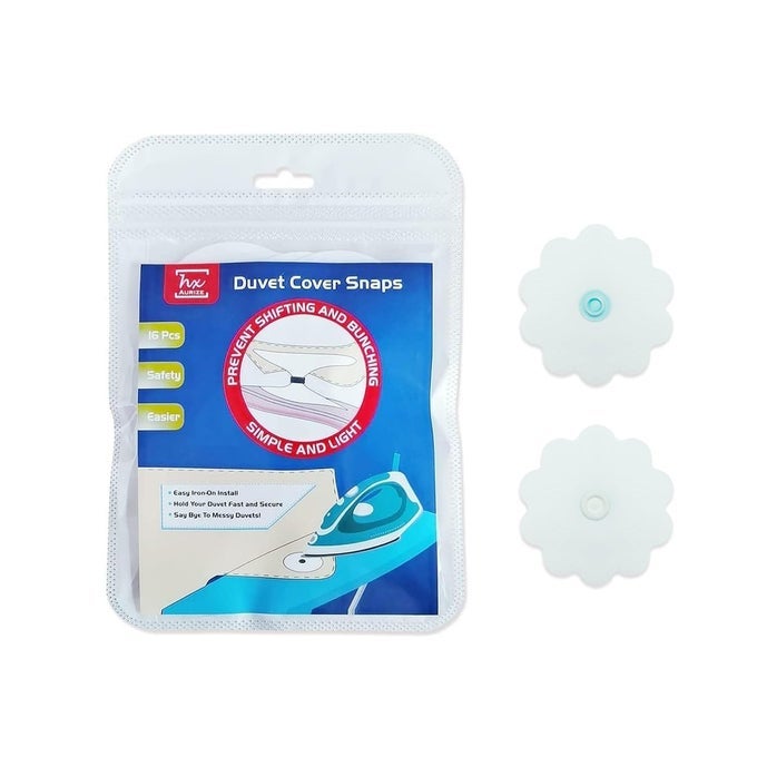 16 PCS OF DUVET SNAPS PREVENTS COMFORTER FROM SHIFTING INSIDE DUVET COVER