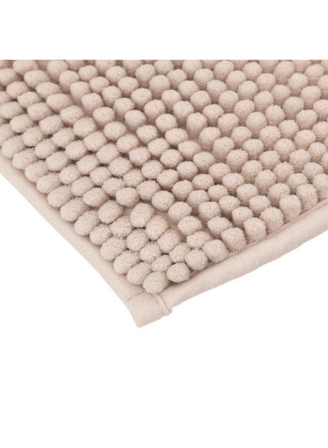 Five Simply Smart Chenille Rectangular Bath Mat Beige 50 x 80cm 138043O - Image 2