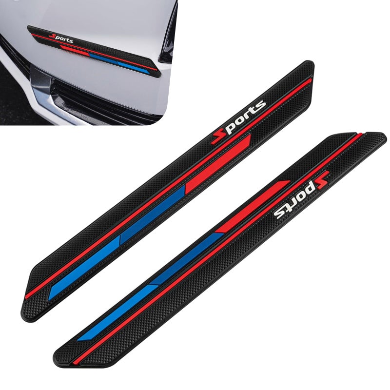 Hugwits 2 PCS Car Door Scratch Protector Trim PVC Black Sport Style Car Bumper Protector Stickers SelfAdhesive Angled Fold Body Containment Strip Universal for Most Cars - Image 3