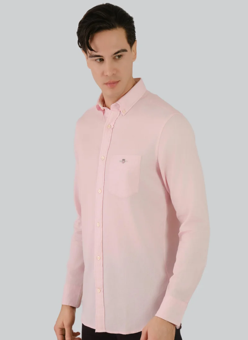 GANT Regular Fit Honeycomb Texture Shirt