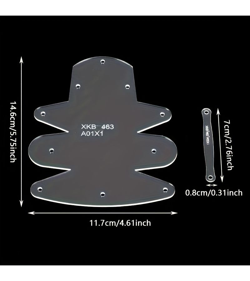 Handmade Leather Tool Acrylic Template Set For Wallet Mini Pendant Bag DIY Making A001 - Image 3