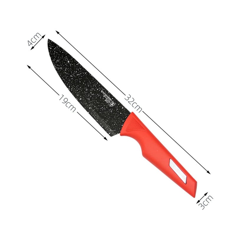 Nathgra Kitchen Knife High Carbon Stainless Steel Chef Knife Professional Black Marble Blade for Vegetable Chopping Cutting Slicing EasyGrip Handle RustProof Cleaver Chopper Knives - Image 2