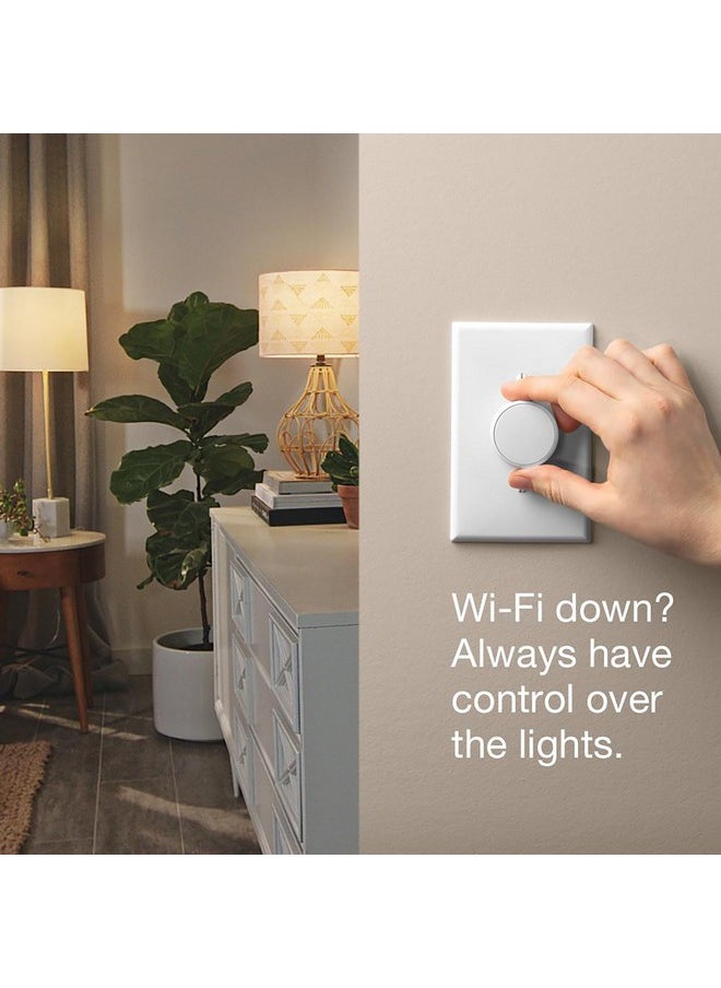 LUTRON Lutron Aurora Smart Bulb Dimmer Switch | for Philips Hue Smart Bulbs | Z3-1BRL-WH-L0 | White  - Image 5