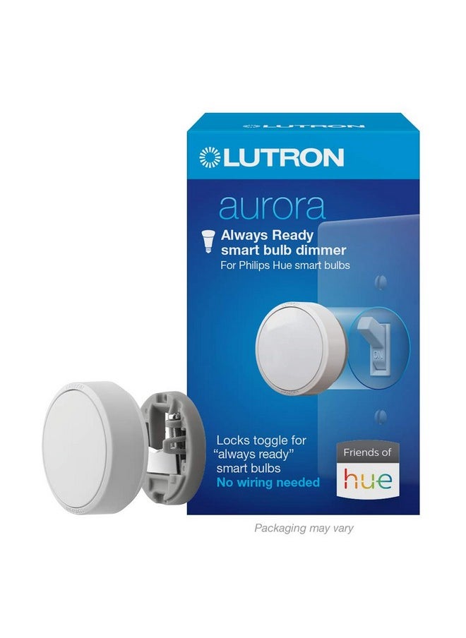 LUTRON Lutron Aurora Smart Bulb Dimmer Switch | for Philips Hue Smart Bulbs | Z3-1BRL-WH-L0 | White  - Image 1
