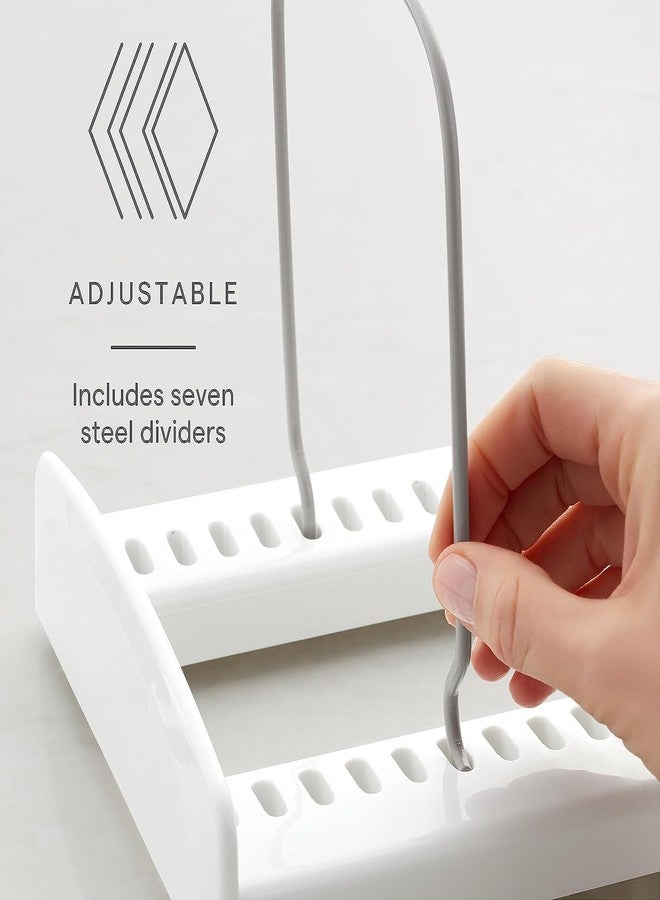 Ndola Adjustable Bakeware Rack, Cookie Sheet Baking Pan and Tray Organizer for Kitchen Cabinet and Pantry Storage, Standard, White - Image 4