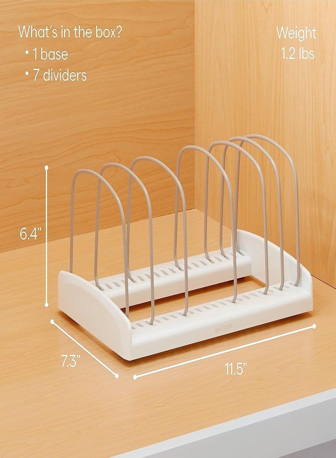 Ndola Adjustable Bakeware Rack, Cookie Sheet Baking Pan and Tray Organizer for Kitchen Cabinet and Pantry Storage, Standard, White - Image 3