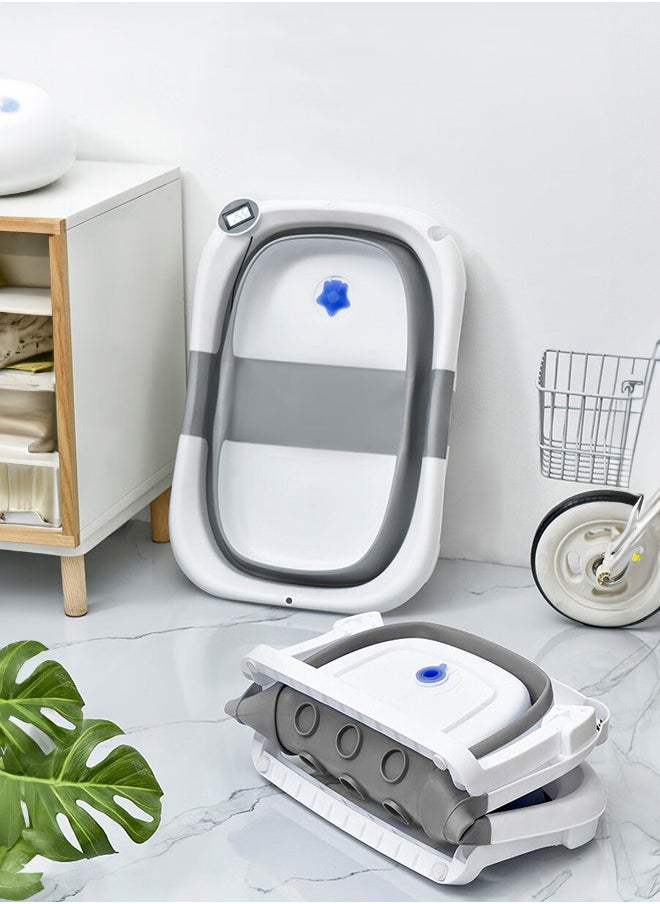 Portable Large Newborn Baby Bathtub Household Folding Baby Bathtub Children's Baby Bathtub Non-Slip Support Leg for Newborn