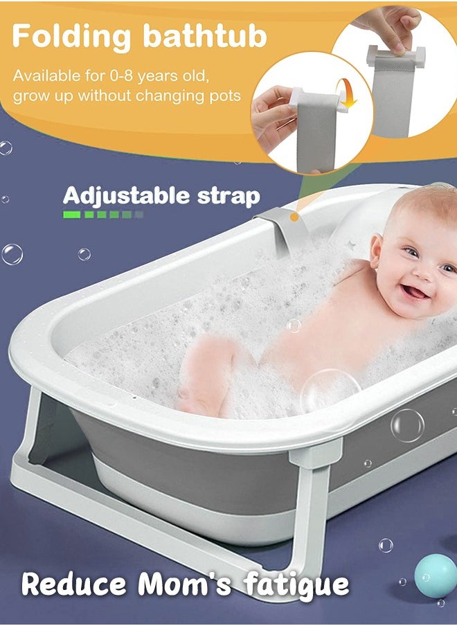 Portable Large Newborn Baby Bathtub Household Folding Baby Bathtub Children's Baby Bathtub Non-Slip Support Leg for Newborn
