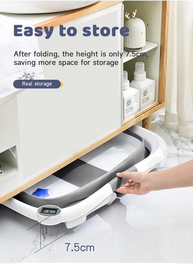 Portable Large Newborn Baby Bathtub Household Folding Baby Bathtub Children's Baby Bathtub Non-Slip Support Leg for Newborn