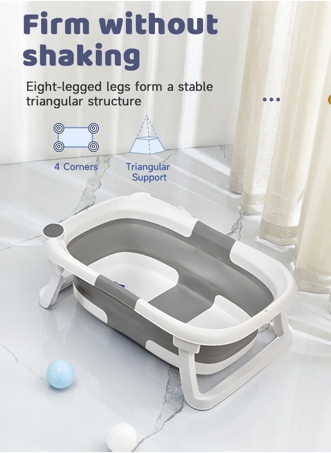 Portable Large Newborn Baby Bathtub Household Folding Baby Bathtub Children's Baby Bathtub Non-Slip Support Leg for Newborn