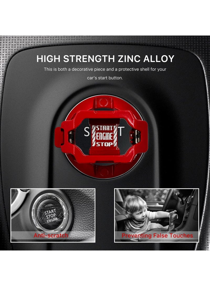 Push Start Button Cover, Engine Start Stop Button Cover, Touch Button Protector Cover, Child Proof Safety for Computer PC Desktop, Car or Motorcycle Interior Decor (Mechanic-Red) - Image 5