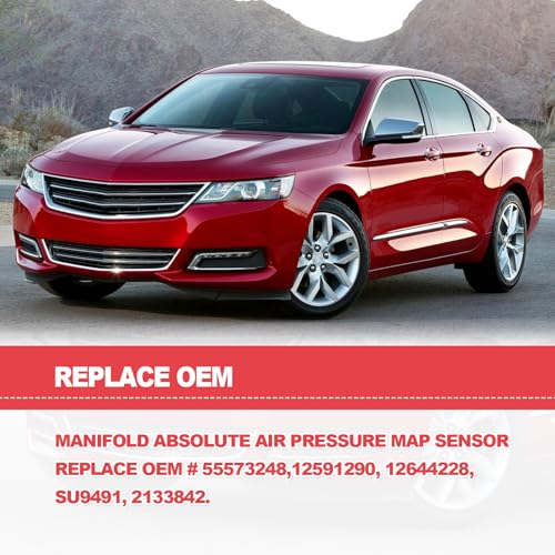 NOTISH Manifold Absolute Air Pressure MAP Sensor Air Intake Switch Compatible with Chevy 09-11 Aveo 07-19 Impala, 08-19 Buick Enclave, 07-13 GMC Sierra 1500, Replace 55573248 12591290 - Image 3