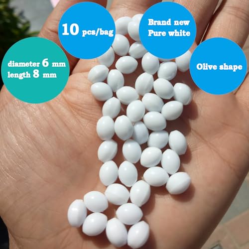 BBTCTY Magnetic Stirrer Stir Bar PTFE Magnetic Mixer Stir Bars (6X8mm, Olive Shape, 10pcs) - Image 3