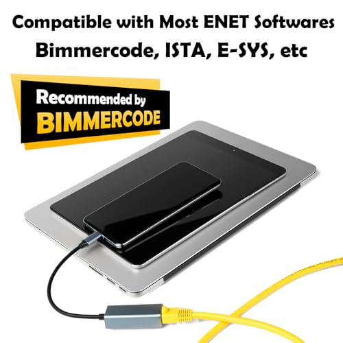 TTXSPP ENET OBD2 Cable + USB Type C for BMW F & G Series, OBD ENET Cable RJ45 Compatible with E-SYS ICOM ISTA+, 6.6ft/2M - Image 5