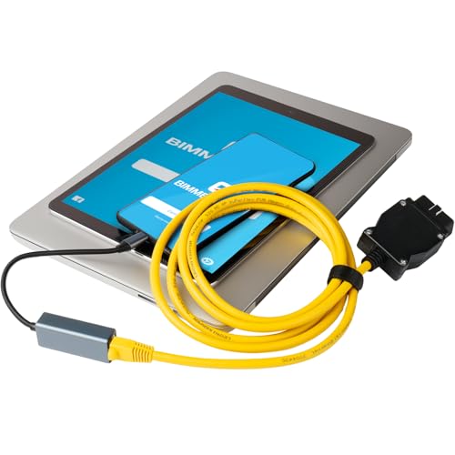 TTXSPP ENET OBD2 Cable + USB Type C for BMW F & G Series, OBD ENET Cable RJ45 Compatible with E-SYS ICOM ISTA+, 6.6ft/2M - Image 1