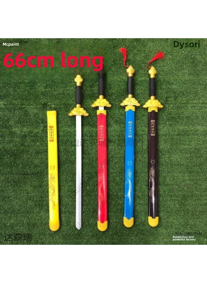 Generic - Scenic Area Qinglong Dao Temple Fair Children's Toys Street Stall Bamboo Swords Jade Swords Qinglong Bamboo Artifacts-Color:Zhao Yunqiang - Image 1