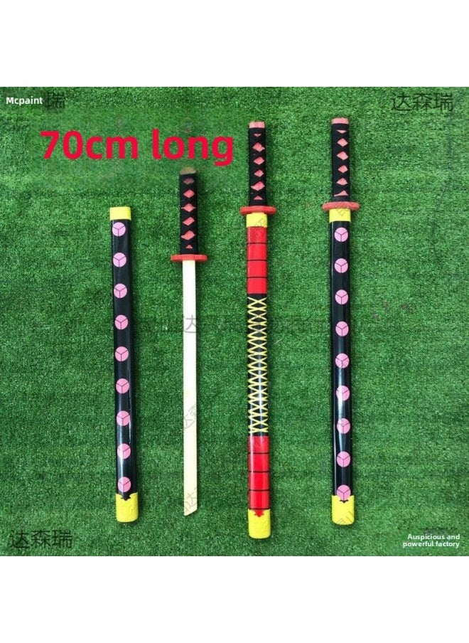 Generic - Scenic Area Qinglong Dao Temple Fair Children's Toys Street Stall Bamboo Swords Jade Swords Qinglong Bamboo Artifacts-Color:Zhao Yunqiang - Image 1