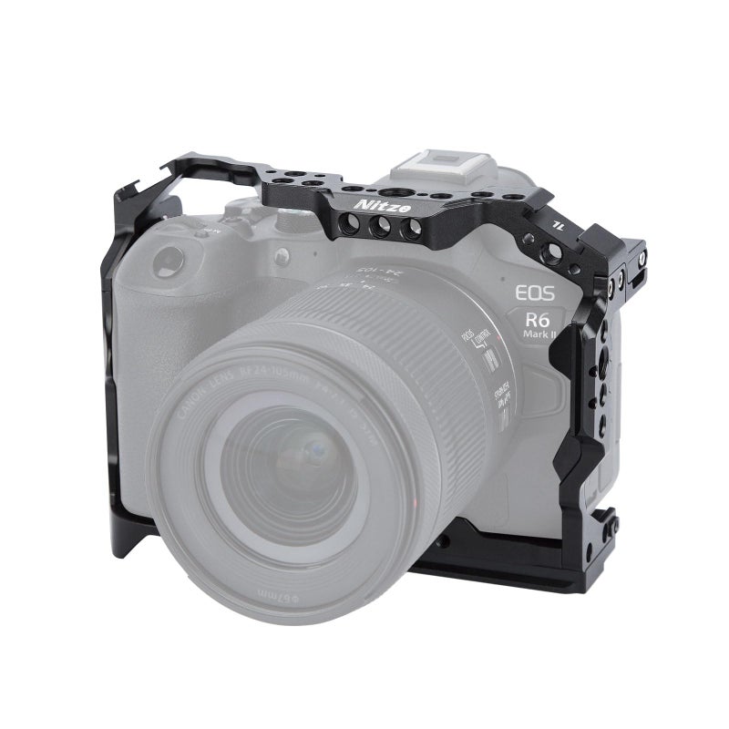 Nitze Cage for Canon R6 Mark III R6 Mark II R5 C R5 R6 with Builtin Cold Shoes NATO Rail and Arca Quick Release Plate TC04A - Image 2