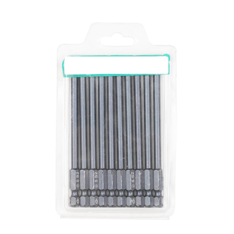 10-Piece Slotted Screwdriver Bit Set 1/4-inch Hex Shank S2 Steel Magnetic Screw Driver Bit Set for Power Screwdriver Electric Hand Drill - Image 2