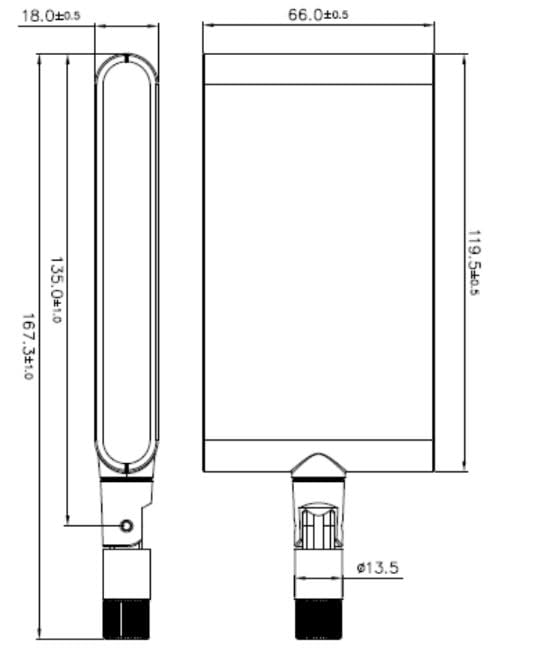 Alfa Network APA-M25 Dual Band 2.4GHz/5GHz 8 / 10dBi high gain Directional Indoor Panel Antenna with RP-SMA Connector (Compare to Asus WL-ANT-157) - Image 2