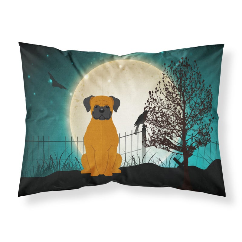Caroline's Treasures ""Caroline's Treasures Halloween Scary Fawn Boxer Fabric Standard Pillowcase BB2305PILLOWCASE  Multicolor"" 