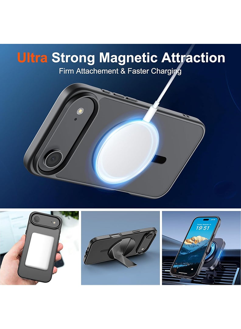 Case Up Case for Apple iPhone 17 Air Compatible with MagSafe & Military-Grade Protection, Magnetic Translucent Matte Shockproof Cover for iPhone 17 Air Black - Image 5