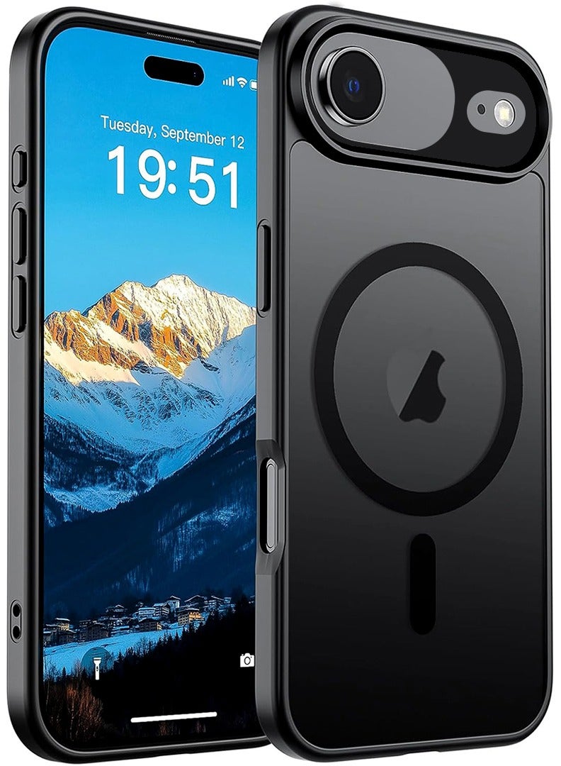 Case Up Case for Apple iPhone 17 Air Compatible with MagSafe & Military-Grade Protection, Magnetic Translucent Matte Shockproof Cover for iPhone 17 Air Black - Image 1