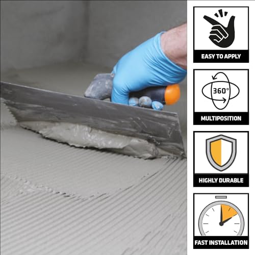 SIKA – Silicone Application Trowel – Steel Notched Trowel (6 x 6 mm) – for Uniform Spreading of Tile Adhesive – Non-Corrosive - Image 2