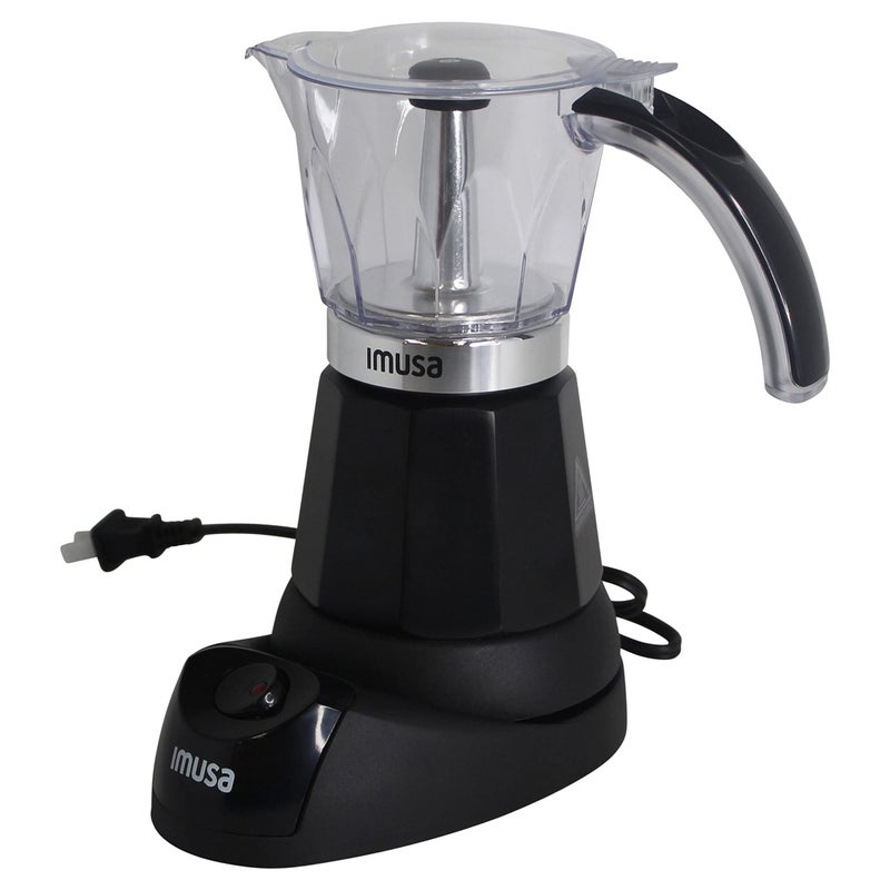 IMUSA 6 or 3 Cup Electric Espresso Maker Black Coffee Machine for Cuban Coffee, Moka and Espresso Drinks - Image 1