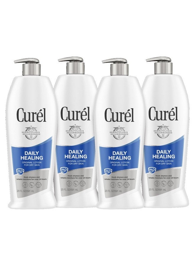 لوشن الجسم العلاجي اليومي للبشرة الجافة، يوصي به أطباء الجلدية، لوشن مرطب للجسم مع مركب سيراميد متطور، 20 أونصة (عبوة من 4 قطع) - Image 1