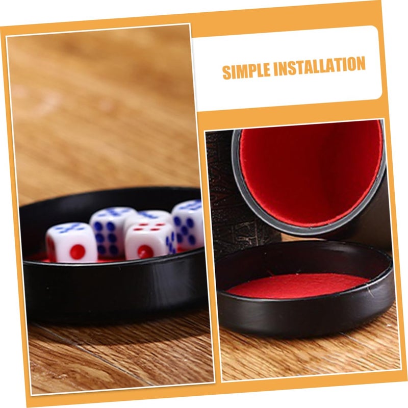 5 Piece Dice Cup Replacement Set With Noise Reduction Plush Lining For KTV Games Bars - Image 4