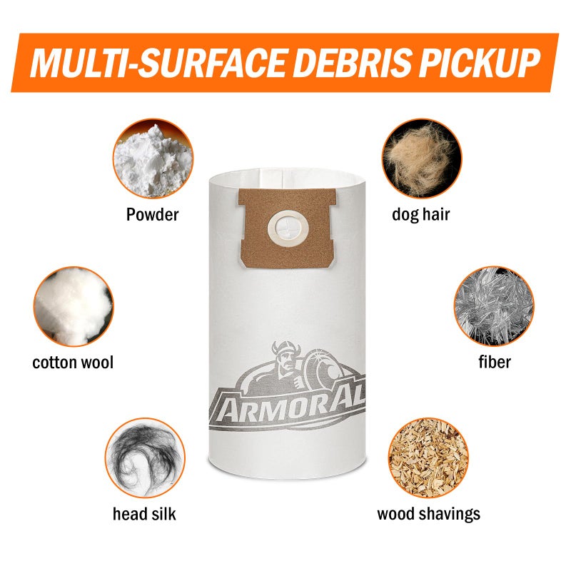 Armor All 4-Gal Dust Bags for VO408S 0901/VO405P 0901-3 Pack (AADBM) - Image 3