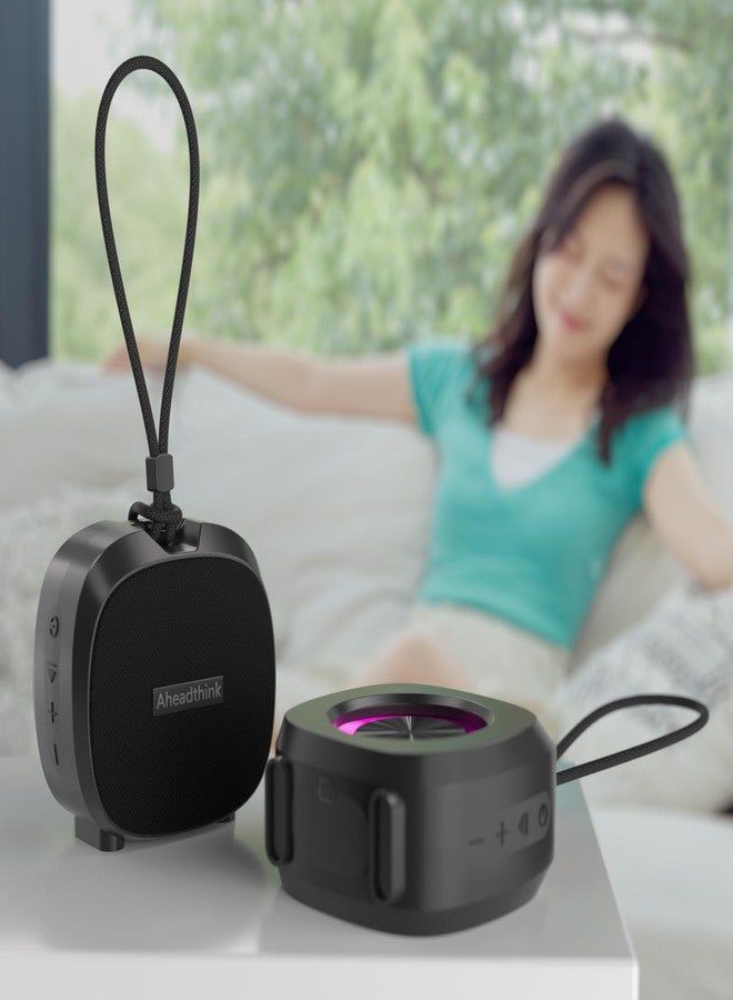 Aheadthink Bluetooth Speaker, Portable Wireless Bluetooth Speaker, IPX5 Waterproof Speaker, Bluetooth5, RGB Color Lights, Loud Stereo Sound, Bass, TWS Pairing, Suitable for Party, Home, Outdoor, long player. - Image 2