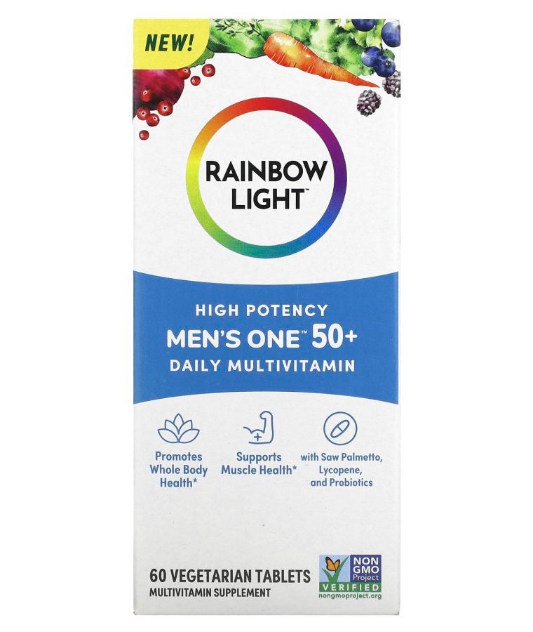 Men's One 50+ Daily Multivitamin High Potency 60 Vegetarian Tablets